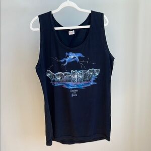 Black Wolf Graphic Tank Top